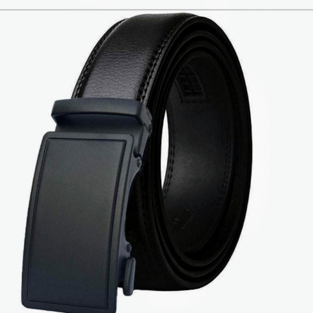 New black genuine leather belt
